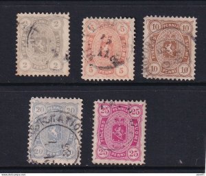 Finland 1881 perf 12.5 selection Used CV $ 64 15879