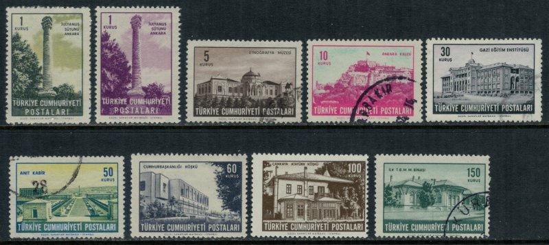 Turkey #1568-77*/u  CV $10.30
