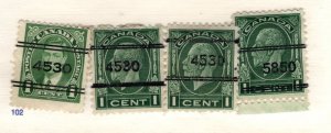Canada Numbered Precancel Set