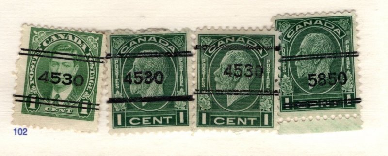 Canada Numbered Precancel Set