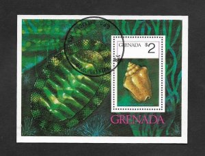 SD)1975 GRANADA  FROM THE SHELL SERIES, VOLUTA MUSICA, SOUVENIR SHEET, CTO