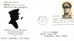 #1424 General Douglas MacArthur - FDC Cachet