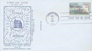 1248 5c NEVADA STATEHOOD - 1st Carson City Post Office