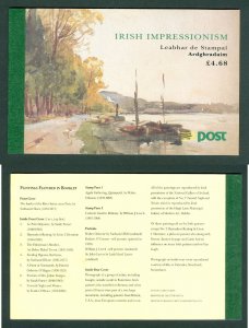 Ireland. 1993  Booklet. MNH. Irish Impressionism . Contains 12 Stamp.