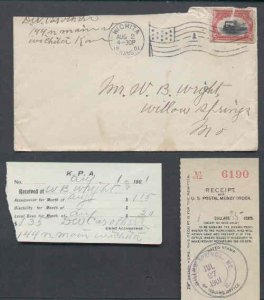 USA cover- #7863-2c Train [ torn due to opening ] - Wichita, Kans -