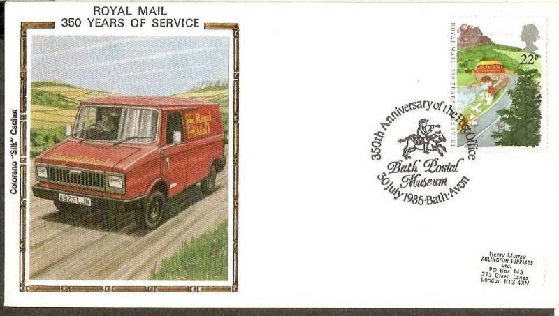 Great Britain 1985 Royal Mail Service Postbus Painting Sc 1112 Colorano Silk ...