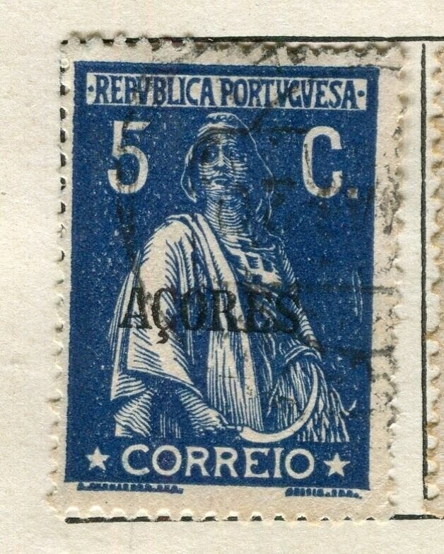 PORTUGAL AZORES; 1912-13 early Ceres issue fine used 5c. value