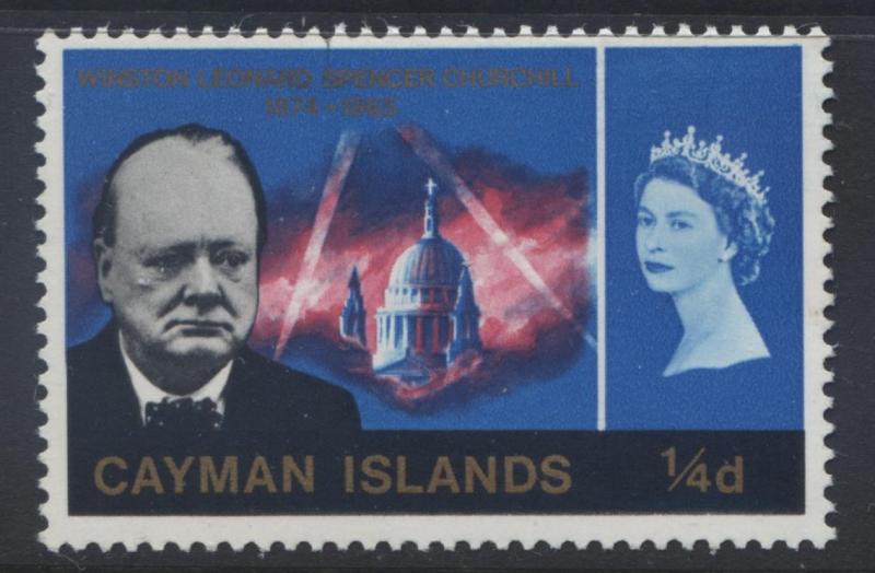 Cayman Islands - Scott 176- Churchill -1966 - MLH- Single 1/4d Stamp