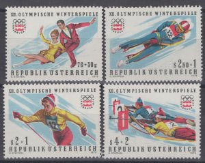ZAYIX - Austria B335-B338 Semi-Postal Winter Olympic Women's Sports   071822S36M
