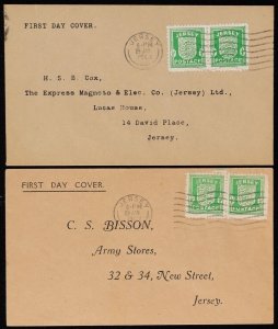 GREAT BRITAIN - JERSEY 1941-44 German Occup covers inc 1st day postmarks