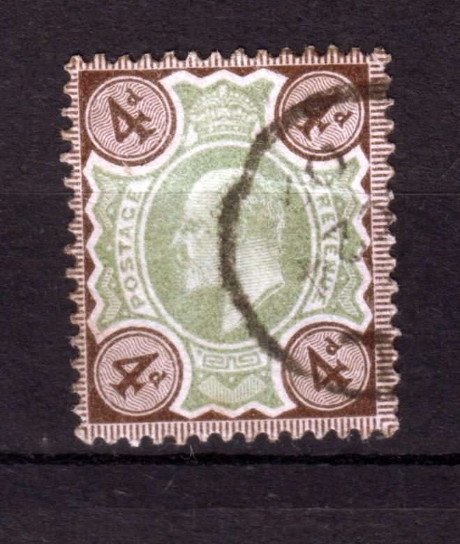 J18253 JLstamps 1902 great britain used #133 king
