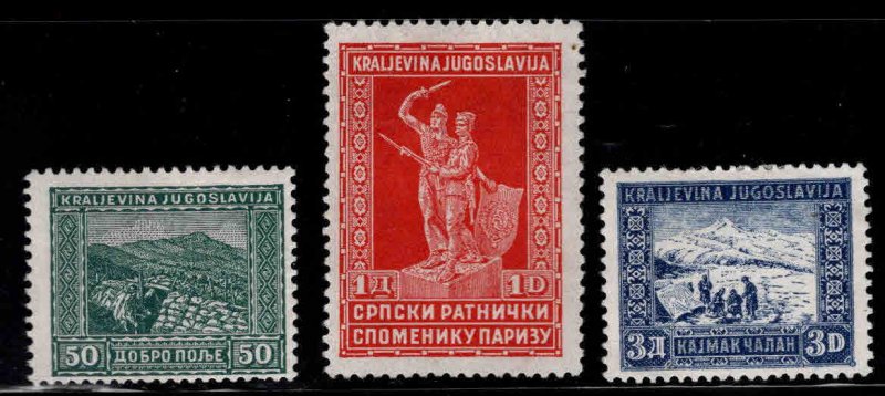 Yugoslavia Scott B20-22 Mint No Gum 1931 sem-ipostal set