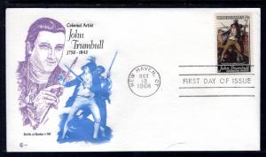 US 1361 John Trumbull Cover Craft U/A FDC