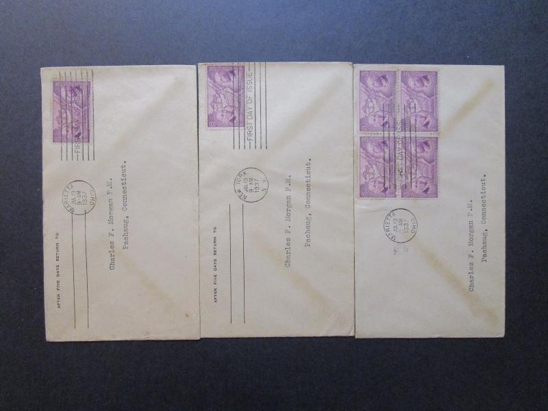 US 13 Different 1930s Uncacheted FDCs - M221