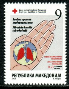 142 - MACEDONIA 2016 - Red Cross - Tuberculosis - TBC - MNH