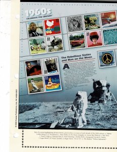 Celebrate the Century 1960's 33c US Postage Sheet #3188 VF MNH