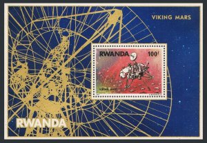 Rwanda 827, MNH. Michel 892 Bl.78. US Viking landing on Mars, 1st Ann. 1977.