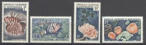 New Caledonia Sc# 307-310 MH 1959 Sea Life