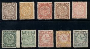 CHINA #98/109, Complete set except for #’s 104-5, og, LH, VF, quite scarce