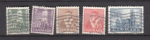 J26073  jlstamps 1936 denmark set used #252-6 designs