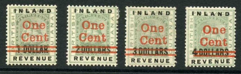 British Guiana SG207/10 Locally surcharged set M/M Cat 15 pounds