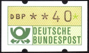 1981, Germany, 40pf ATM label, MNH, Mi ATM1