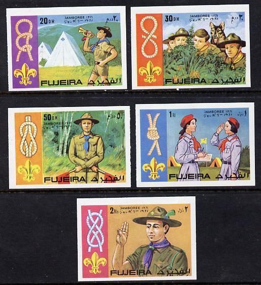 Fujeira 1971 Scouts imperf set of 5 unmounted mint (Mi 67...