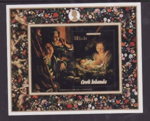 Cook Is.-Sc#B30- id10-unused NH sheet-Christmas-Paintings-semi-postal-1972- 