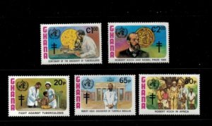 Ghana 1982 - Tuberculosis, Medicine - Set of 5 Stamps - Scott #812-16 - MNH