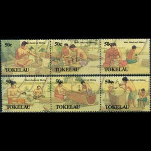 TOKELAU 1990 - Scott# 172-7 Handicrafts Set of 6 NH