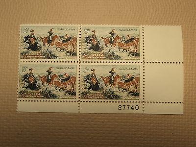 USPS Scott 1243 5c 1963 CM Russell American Artist Plate ...