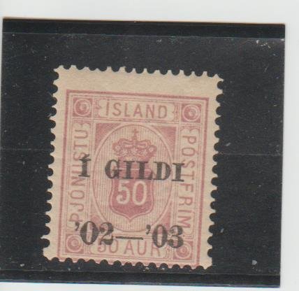 Iceland  Scott#  O30  MH  (1902 Overprint)