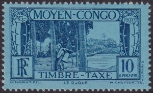 Middle Congo 1933 Sc J24 postage due MLH*