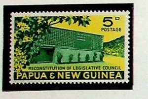 Papua New Guinea Sc 148-49 MNH SET of 1961 - Council Chamber, Fragnite Flowers