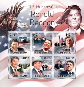 Guinea 2011 MNH - 100th Anniversary of Ronald Reagan (1911-2004).