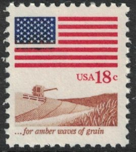 Scott 1890- Flag over Field, Amber Waves of Grain- MNH 18c 1981- unused mint