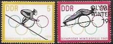 DDR Germany pair of MNH stamps. Olympics 1964. #680, 682