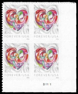 PCBstamps  US #5036 PB $1.96(4x{49c})Quilled Paper Hearts, MNH, (PB-4a)