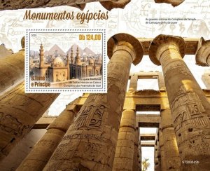 Sao Tome & Principe Architecture Stamps 2020 MNH Egypt Monuments Pyramids 1v S/S