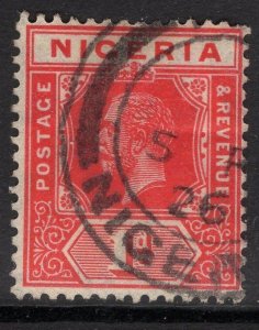 NIGERIA SG16 1921 1d ROSE-CARMINE DIE I USED