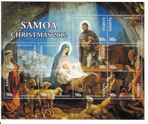 SAMOA 2012 Nativity Scene - Christmas Issue SHEET Mint **NH** c Face $5.00