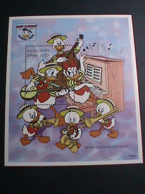 ​MALDIVES STAMP-1994 DONALD'S DIXIELAND BAND-DISNEY CARTOON MNH S/S SHEET VF