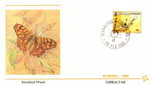 Gibraltar, Worldwide First Day Cover, Butterflies, Music, Europa