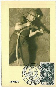 14897  - FRANCE  - POSTAL HISTORY - MAXIMUM CARD - PETIT METIERS: MINING  1949