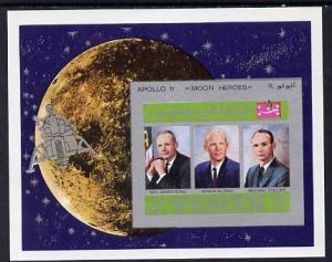 Yemen - Royalist 1969 Moon Landing imperf m/sheet showing...