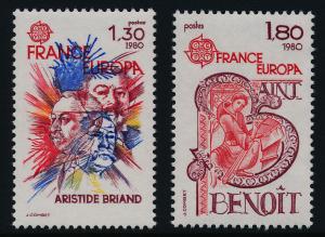 France 1699-1700 MNH EUROPA, Aristide Briand, St Benedict