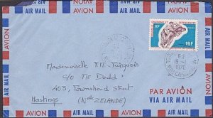 NEW CALEDONIA 1970 airmail cover TONTOUTA to New Zealand...................y588