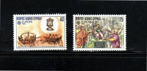 CYPRUS #579-580  1982  EUROPA   MINT  VF NH  O.G