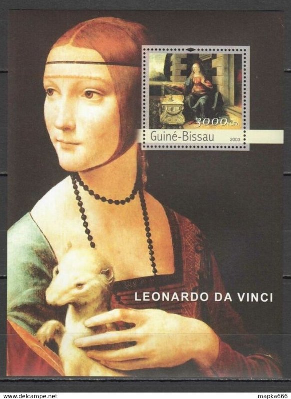 2003 Guinea-Bissau Art Paintings Leonardo Da Vinci 1Bl ** Ns345