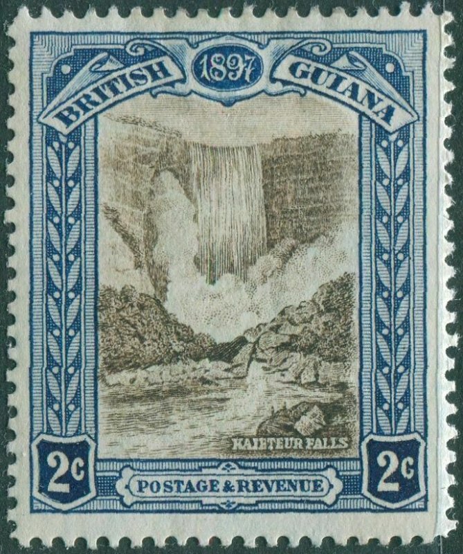 British Guiana 1898 SG217 2c brown and blue Kaipteur Falls MLH